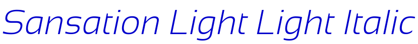 Sansation Light Light Italic लिपि